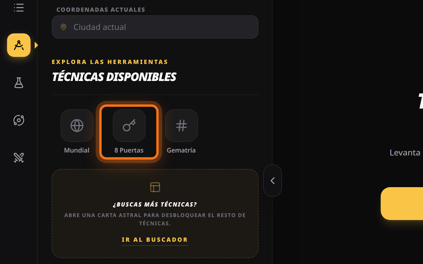 Lista de técnicas de AstroSpica con 8 Puertas
